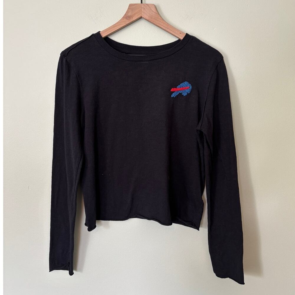Upcycled Anthropologie Buffalo Bills Embroidered Tshirt XS